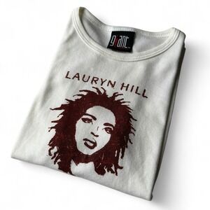 Vintage 90s Lauryn Hill Rap Tee GIANT Tag One Size Miseducation Tour Era RARE